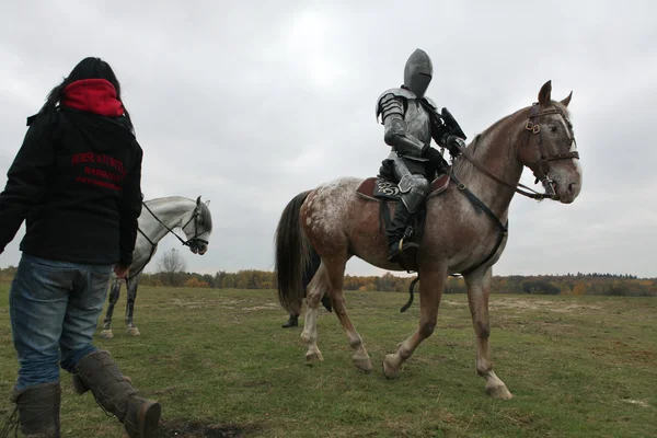 Tournage du nouveau film Les Chevaliers Photos De Stock Libres De Droits