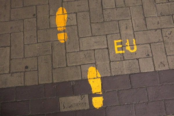 Footsteps to European Union. — Stock Photo, Image