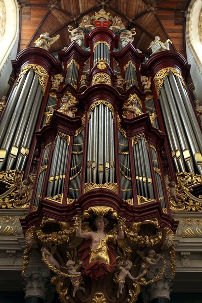 Órgãos públicos em Grote Kerk — Fotografia de Stock