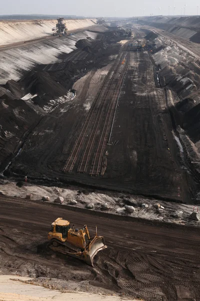 Açık Ocak kömür madenciliği Cottbus yakınındaki — Stok fotoğraf