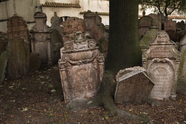 Old Jewish Cemetery in Prague clipart