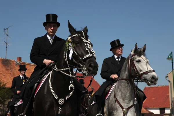 Cavaliers de Pâques sorabes en Haute-Lusace — Photo