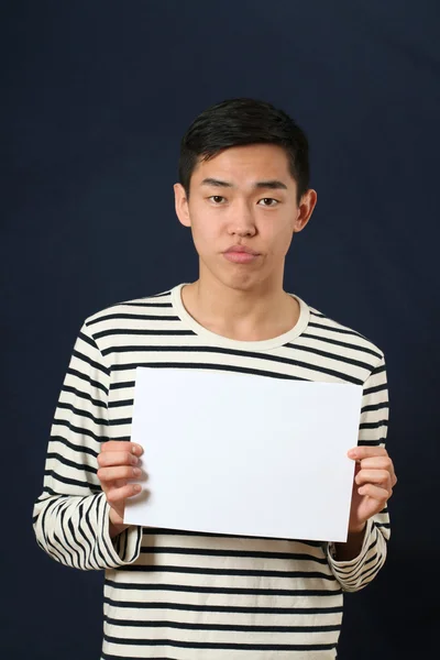 Man showing copy space page — Stock Photo, Image