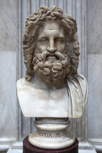 Busto di marmo romano di Zeus — Foto Stock