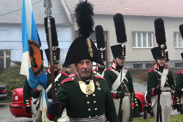 Rievocazione della battaglia di Austerlitz, Repubblica Ceca — Foto Stock