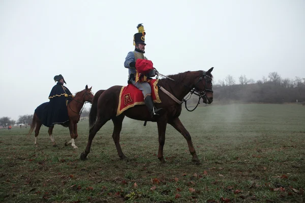 Re-enactment van de slag bij Austerlitz — Stockfoto
