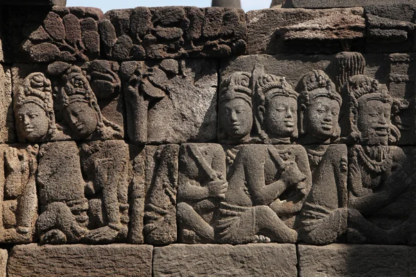 Bas reliefs from the Borobudur Temple — Stock Photo, Image