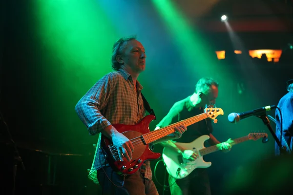 Czech musicians perform on stage with singer Vlastimil Tresnak — Stock Photo, Image