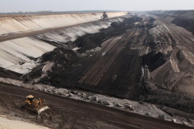 Açık Ocak kömür madenciliği Cottbus yakınındaki