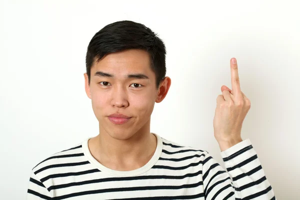 Ontevreden jonge Aziatische man — Stockfoto