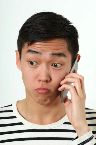 Man using a smartphone — Stock Photo, Image