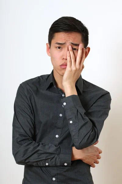 Frustrado homem asiático — Fotografia de Stock