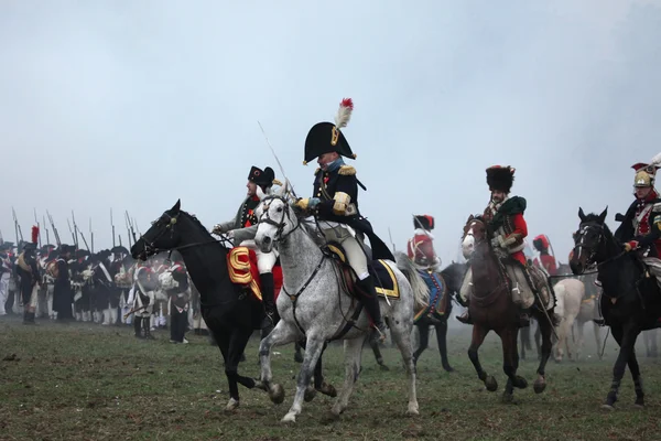 Re-enactment of the Battle of Austerlitz — Stock Photo, Image