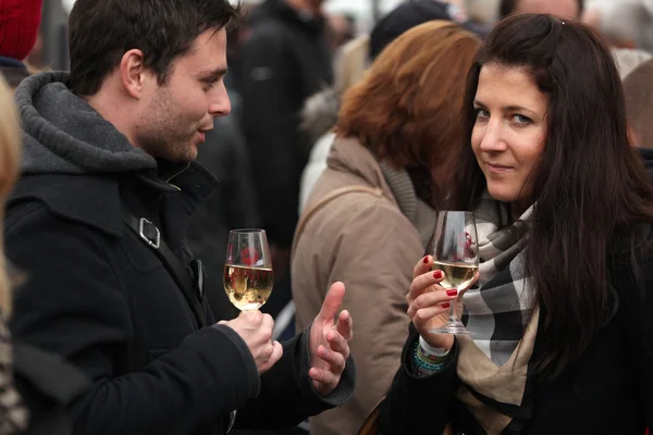 Jungweinfest in Prag — Stockfoto