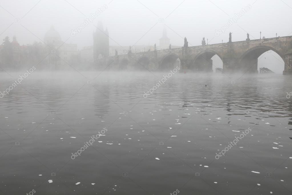 Fog over the Charles Bridge