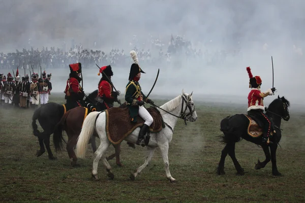 Re-enactment of the Battle of Austerlitz — Stock Photo, Image