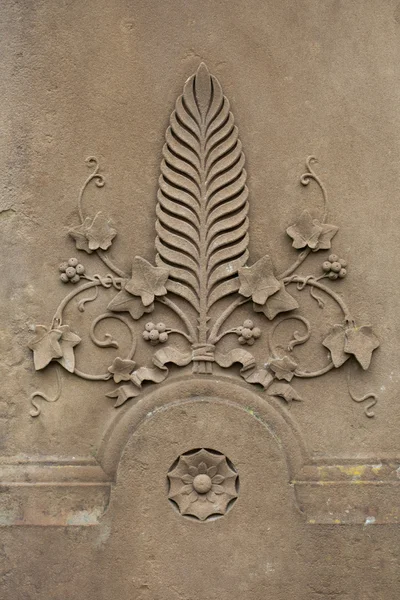 Palmový list obklopen břečťan — Stock fotografie