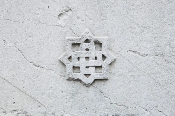 Roseta decorativa em mármore — Fotografia de Stock