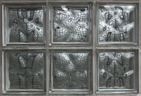 Mauer aus Glassteinen — Stockfoto