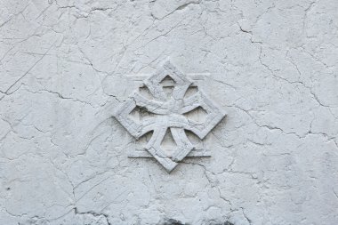 Dekoratif mermer rozet.