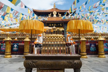 Hainan, Çin Nanshan Tapınağı sahne