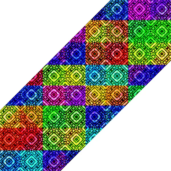 Bunte Karo-Polygone diagonal Streifen Hintergrund — Stockfoto