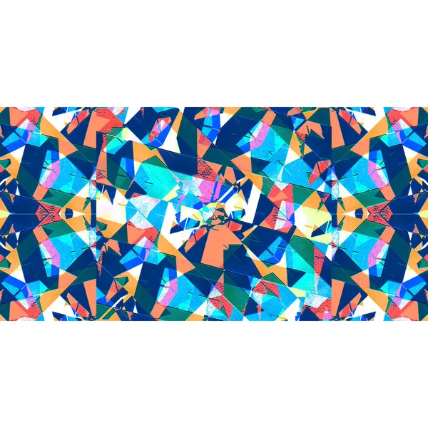 Marco blanco con afilado geométrico multicolor Collage Stripe Patte —  Fotos de Stock