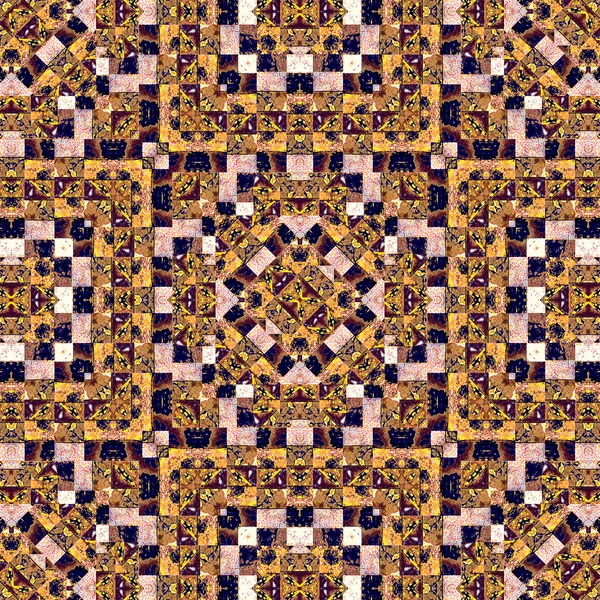 Grunge mozaika zkontrolovat vzor bezešvé — Stock fotografie
