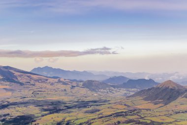 Pencere uçak görünümü Andes aralığı Dağları