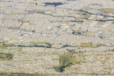 Ekvador hava görünümü, ruhu, Quito şehir