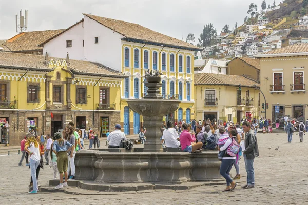 San Francisco quadratisch quito ecuador — Stockfoto