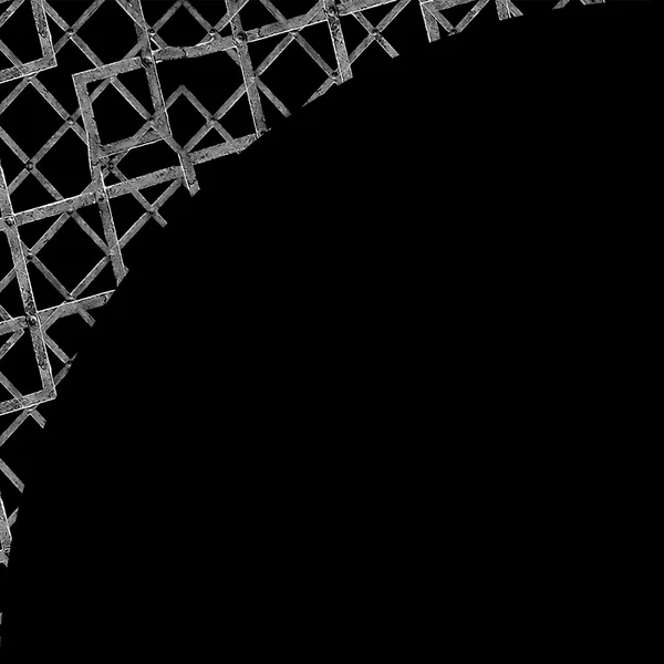 Černé pozadí s geometrickými Grunge textury hranice — Stock fotografie
