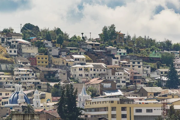 Houses at Hill Quito Ecuador — Stock Photo, Image