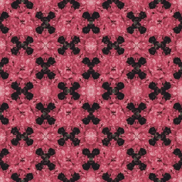 Estilizado floral Ornate Verifique padrão sem costura — Fotografia de Stock