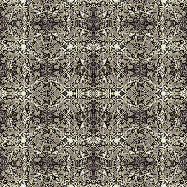 Check Ornate Modern Baroque Seamless Pattern — Stock Photo, Image