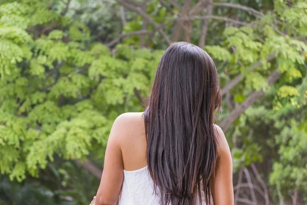 Elegant Young Adult Woman Back View — Stock Photo, Image