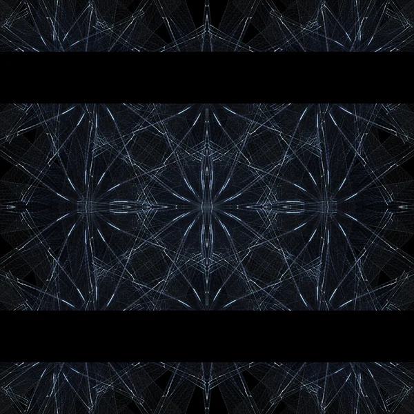Black Background with Geometric Design Borders — Stock Photo, Image