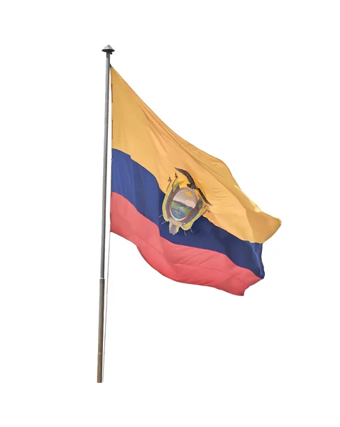 Bandeira do Equador Isolada — Fotografia de Stock