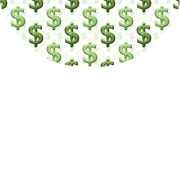 White Background with Money Pattern Borders — Stock Photo, Image