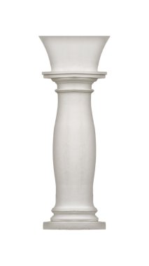 İzole neoklasik stili beyaz sütun