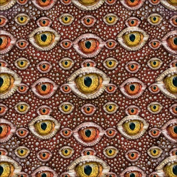 Reptiel ogen Collage naadloze patroon — Stockfoto
