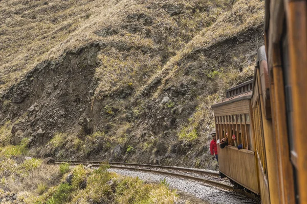 Nariz del Diablo Train Trip Alausi Ekvádor — Stock fotografie