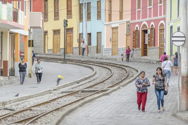 Městská scéna Alausi město Ekvádoru — Stock fotografie
