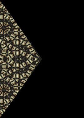 Kabile Desig kenarlıklı siyah arka plan