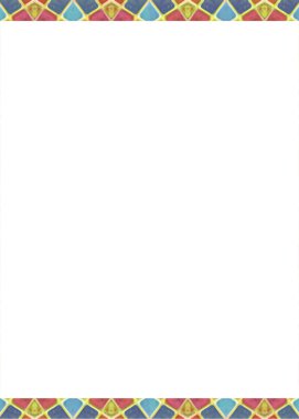 Beyaz arka plan ile dekore edilmiş sınırları