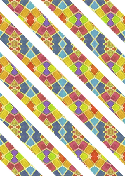 Mnohobarevná geometrického pruhy vzor — Stock fotografie