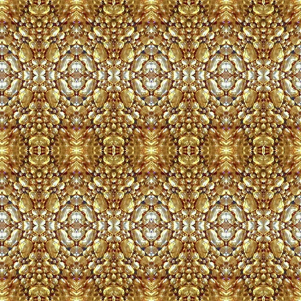 Organic Golden Baroque Seamless Pattern — Stock Photo, Image