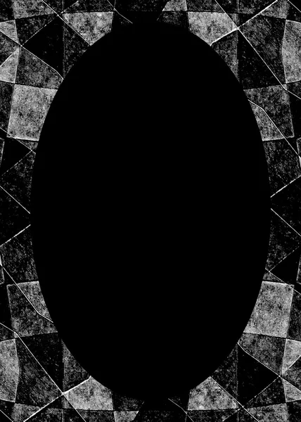 Чёрный фон с геометрическими границами — стоковое фото