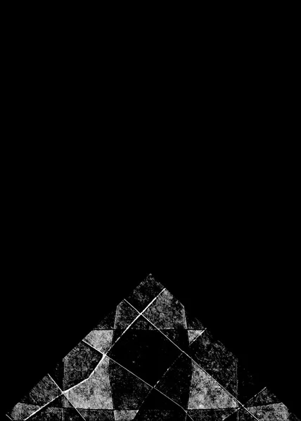 黑色背景与几何 Grunge 边界 — 图库照片