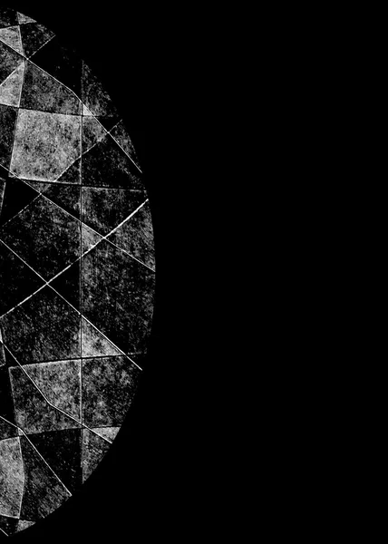 Czarne tło z granicami geometrycznej — Zdjęcie stockowe